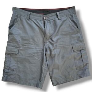 Burnside Men's Grey Hybrid Cargo Shorts Size 34 Quick Dry